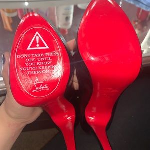 Sexy Matte Black leather Louboutins 💋